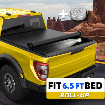 6.5FT Truck Tonneau Cover Roll up For 2004-14 Ford F150 2006-08 Lincoln Mark LT Foto 1 de 4