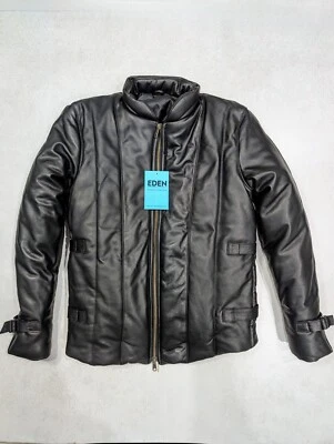 Luxury Black Puffer Leather Jacket – Ultimate Comfort & Timeless Elegance - Image 1 of 4