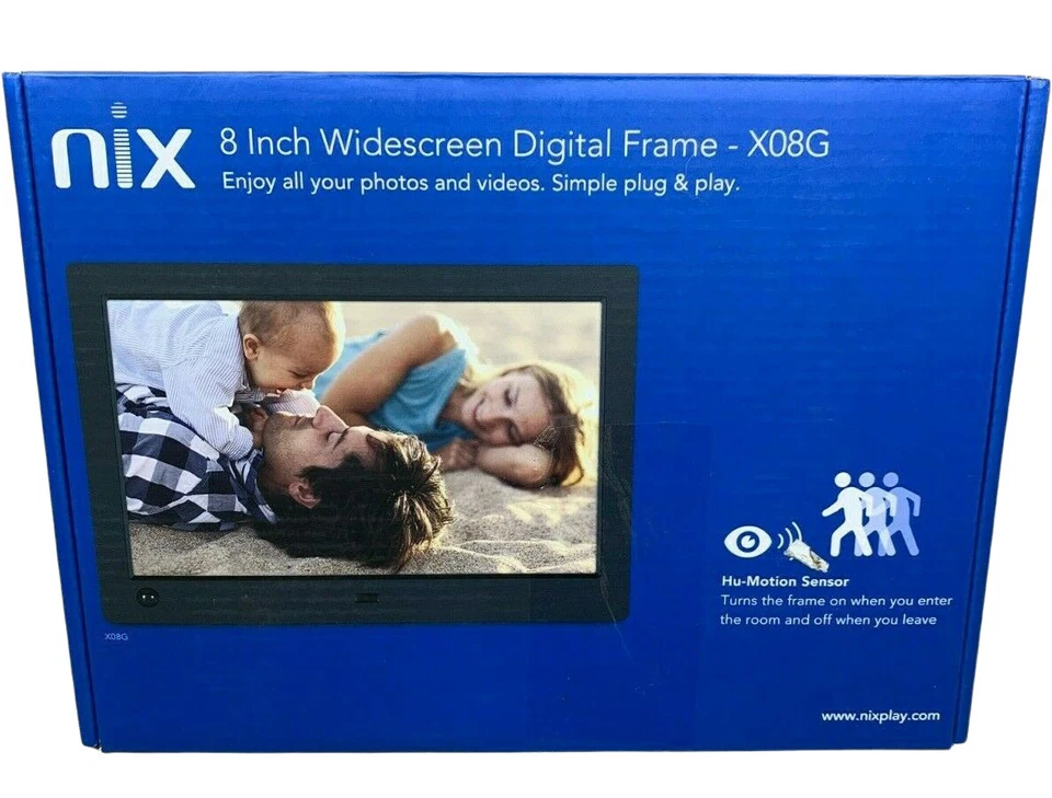 Nix Advance 8 inch Widescreen Digital Photo and HD Video Frame - X08G