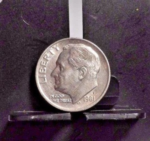 UNCIRCULATED 1981P FDR DIME COIN (101616)1 - Picture 1 of 3