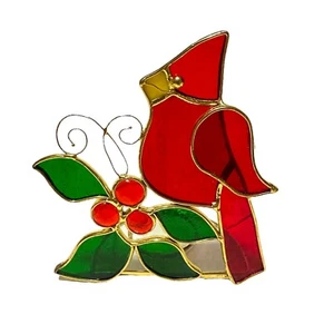 Candelabro de vidrio tealight de Navidad Cardinal - Imagen 1 de 8