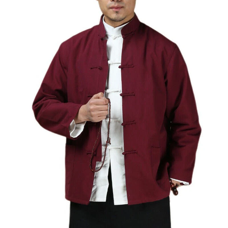 Abrigo Kung Fu Wing Chun Artes Marciales Tai Chi Uniforme Masculino Tang Foto 1 de 4