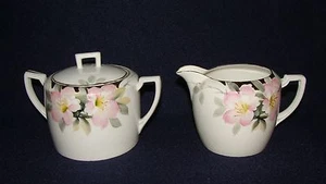 Nippon AZALEA Creamer and Lidded Sugar Sunrise Mark - Picture 1 of 12