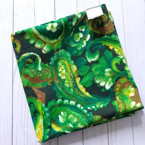 Tela de cachemira retro vintage JCPenney años 60 verde 1 2/3 yardas - Imagen 1 de 6