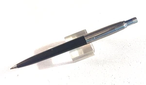 1970s Black Parker Jotter Pencil, brass threads, recessed button Shiffer Hillman - Picture 1 of 6
