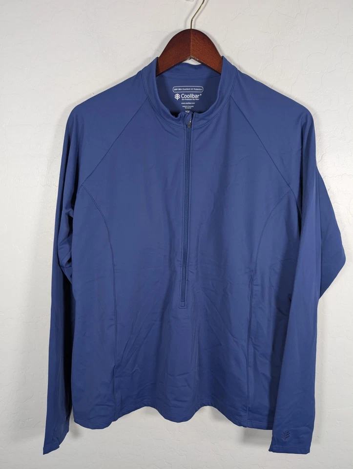 Coolibar Escalante молнии сыпь Guard рубашка женщин 2XL UPF 50 + защиты от солнца плавать - Изображение 1 из 4