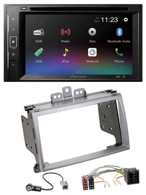 Pioneer Bluetooth MP3 USB 2DIN DAB DVD Autoradio für Hyundai i20 2009-2012 silbe - Bild 1 von 4