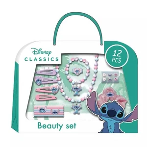 Kit 15 pezzi Disney Stitch bambina cerchietto bracciale anello mollette elastici - Foto 1 di 2