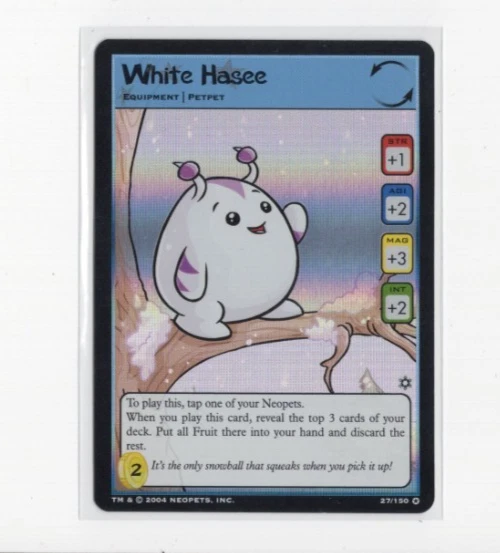 Neopets TCG Hannah & the Ice Caves - Foil - White Hasee 27/150 - Wizards 2004 - Image 1 of 1