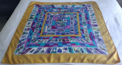 HERMÈS Vintage Silk Scarf - Correspondance - Yellow/Multicoloured - 90 x 90 cm - Image 1 of 4