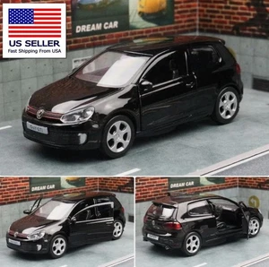 VOLKSWAGEN GOLF VI GTI CAR BRND NEW ~1/36 VW DIECAST BLACK COLLECTORS MODEL GIFT - Picture 1 of 4