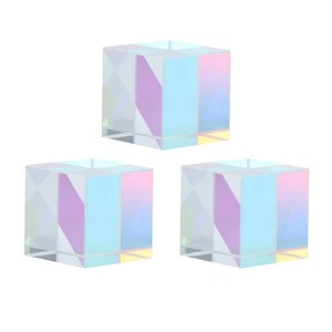 3 Stück Optisches Glas RGB Dispersionswürfel für Physikunterricht Dekoration Kunst - Bild 1 von 12