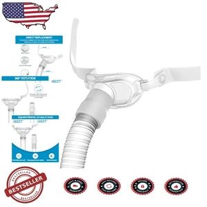 Transparent P10 CPAP Tubing Kit, Swivel Hose, Gentle Vents, 22mm Connector - Picture 1 of 8