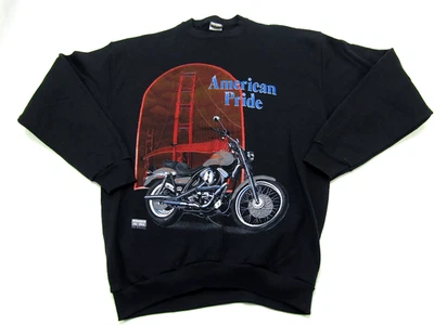 Sudadera De Colección American Pride By Harley Davidson Para Hombre Grande Motocicleta Cuello Redondo Foto 1 de 4