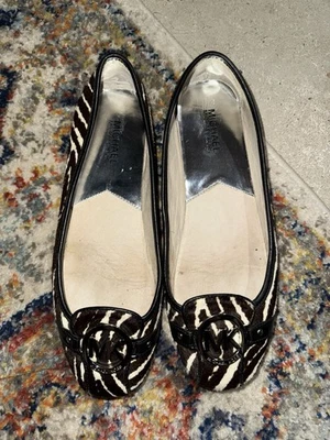 MICHAEL KORS FULTON MOCASÍN PLANO ESTAMPADO CEBRA PELO DE BECERRO MARRÓN Y BLANCO 10 M Foto 1 de 4