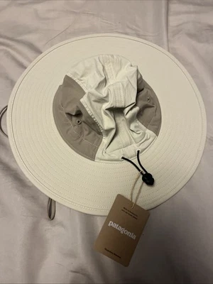 Patagonia 5 Paneles Logo Dilema Brillo Cubo Sombrero Sol Militar Gorra Beige Foto 1 de 4