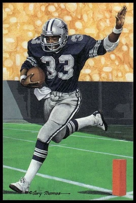 Tony Dorsett 1994 Goal Line Arte Salón de la Fama #154 Vaqueros Foto 1 de 2