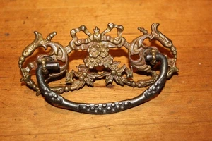 Antik verziert 4-1/2", 3"O.C. Bronzeguss Möbel Klappbügel Schubladenzug K-14 - Bild 1 von 4