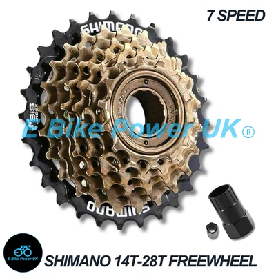 Shimano Tourney MF-TZ500 7 Speed Freewheel Screw On 14-28T Tooth fits MTB E Bike - Image 1 of 4