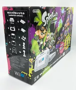 Nintendo Wii U Splatoon Set 32GB White Console with amiibo Japanese Used - Picture 1 of 5