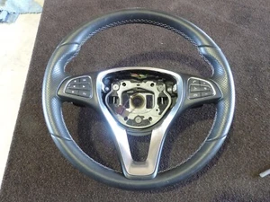 2015 MERCEDES CLA250 STEERING WHEEL W/ PADDLE SHIFTER BLACK LEATHER A0004604603 - Picture 1 of 4
