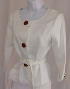 Chaqueta para mujer LILLY PULITZER NUEVA CON ETIQUETAS Blanco Algodón Elastizada Piqué ""Mimsie"" Talla 4 - Imagen 1 de 5
