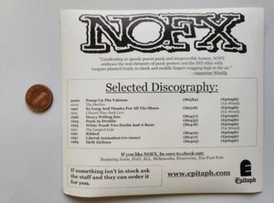NOFX 2000 Dealer Promotional Bin Card Sticker Flawless New Old Stock - Picture 1 of 3