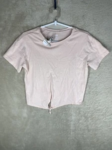 H&M Casual Cropped T-Shirts Top Size 12-13Y Girls Kids Pink Short Sleeve - Picture 1 of 11