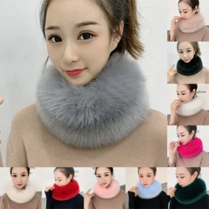 Keep Warm Winter Neck Wrap Soft Cute Scarf Fashion Fur Ring Scarves Women - Picture 1 of 16