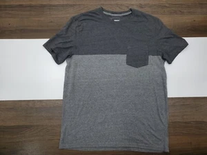 T-shirt maglietta Sonoma grigia colore medio blocco cotone manica corta tasca frontale - Foto 1 di 6