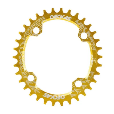 Plato de bicicleta BCD104mm 32/34/36/38t estrecho ancho redondo ovalado anillo de cadena  Foto 1 de 4