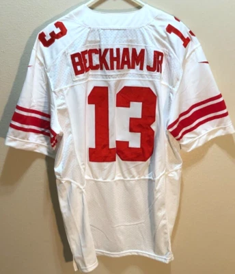 Camiseta deportiva Odell Beckham Jr. #13 New York Giants NFL blanca roja Nike cosida NFC 52 Foto 1 de 2
