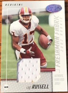 2002 Leaf Certified Rookie Jersey Cliff Russell #125 #’d 680/800