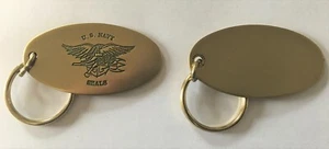 Navy SEAL Trident Brass Keychain (Dev Gru Team 6 HOOYAH Spec Warfare BUD/S UDT) - Picture 1 of 1