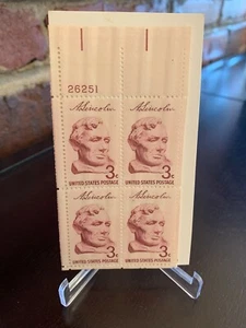 1959 #1114 Abraham Lincoln Büste 3 Cent Briefmarke USA Postage - 4er Block - Bild 1 von 2