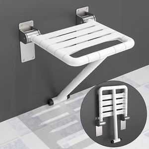 Folding Shower Seat Wall Mounted Shower Bench Heavy Duty Bathroom Shower Chair - Picture 1 of 22