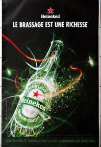 AFFICHE POSTER GEANT " HEINEKEN BOUTEILLE " 2017 180x120 TBE NON PLIEE - Imagen 1 de 1