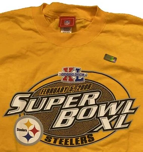 NFL Super Bowl XL Tee Shirt 2006 Size LG Pittsburgh Steelers NWT Authentic - Picture 1 of 6