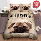 Pug Covers Personalized With Your Name Quilt Duvet Cover Set Bedspread King