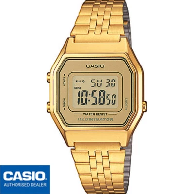 CASIO LA680WEGA-9ER⎪LA680WEGA-9⎪Original⎪Vintage ICONIC⎪Mujer⎪MEDIANO⎪Dorado - Imagen 1 de 4