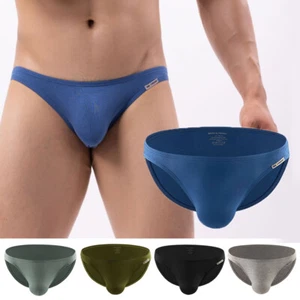 Mens Modal Brief Sexy Low-rise Convex Pouch Panties Bikini Knickers Underwear v - Picture 1 of 25