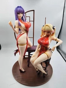 2ps 1/4 35CM/42CM Cheongsam Girl Anime Figure PVC Toy No box - Picture 1 of 4