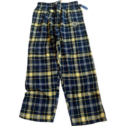 Boston Bruins Men's Flannel Pajama Pants Size Medium 41129 aka f385 Cover