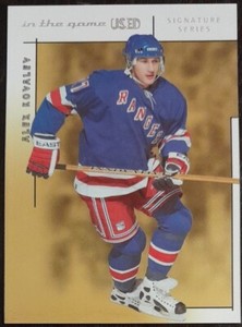 2003 - 2004 ITG Used Alex Kovalev Signature Series Gold /50 #18 Hockey Card