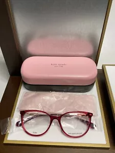Kate Spade Kimberlee Eyeglasses Women 08CQ Cherry Square 52-17-140 New - Picture 1 of 9
