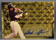 2017 Leaf Perfect Game Jack Herman #1/1 ROOKIE NATIONAL SHOWCASE AUTO GOLD
