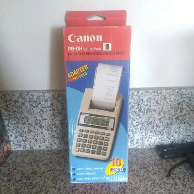 Canon Palm Size Printing Calculator P8-DH Vintage NOS - Image 1 of 2