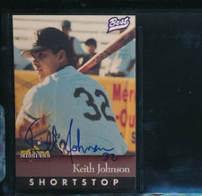 1997 Best San Antonio Missions #17 Keith Johnson signed auto autograph swsw6