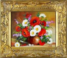 Blumen Ölgemälde Bilderrahmen Bild Bilder Gemälde Ölbilder Ölbild Rahmen G16784