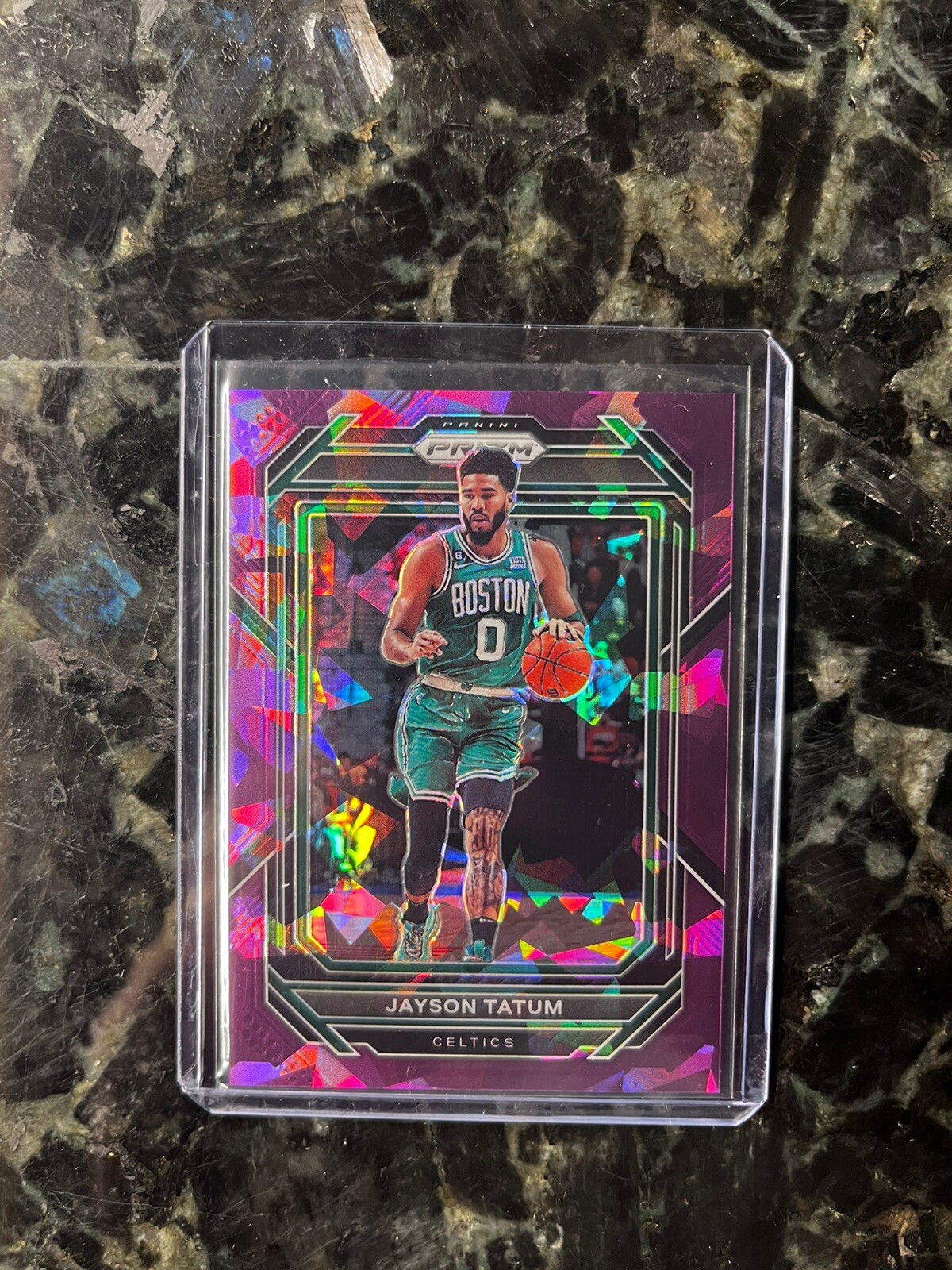 2022-23 Panini Prizm Jayson Tatum Purple Ice Prizm /149 #17 Boston Celtics